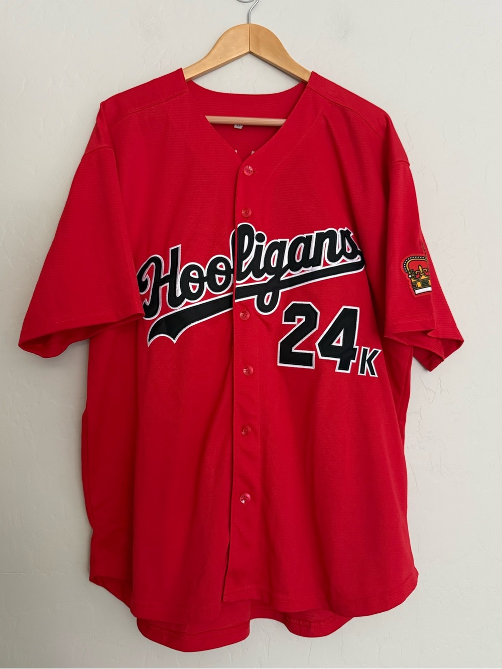 Bruno Mars 24K Hooligans Red Jersey Top Unisex Size XL
